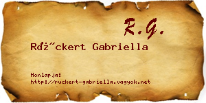 Rückert Gabriella névjegykártya